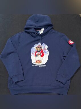 Ralph Lauren Team USA Polo Bear 2026 Milano Olympic Village Hoodie Men's XL NWT